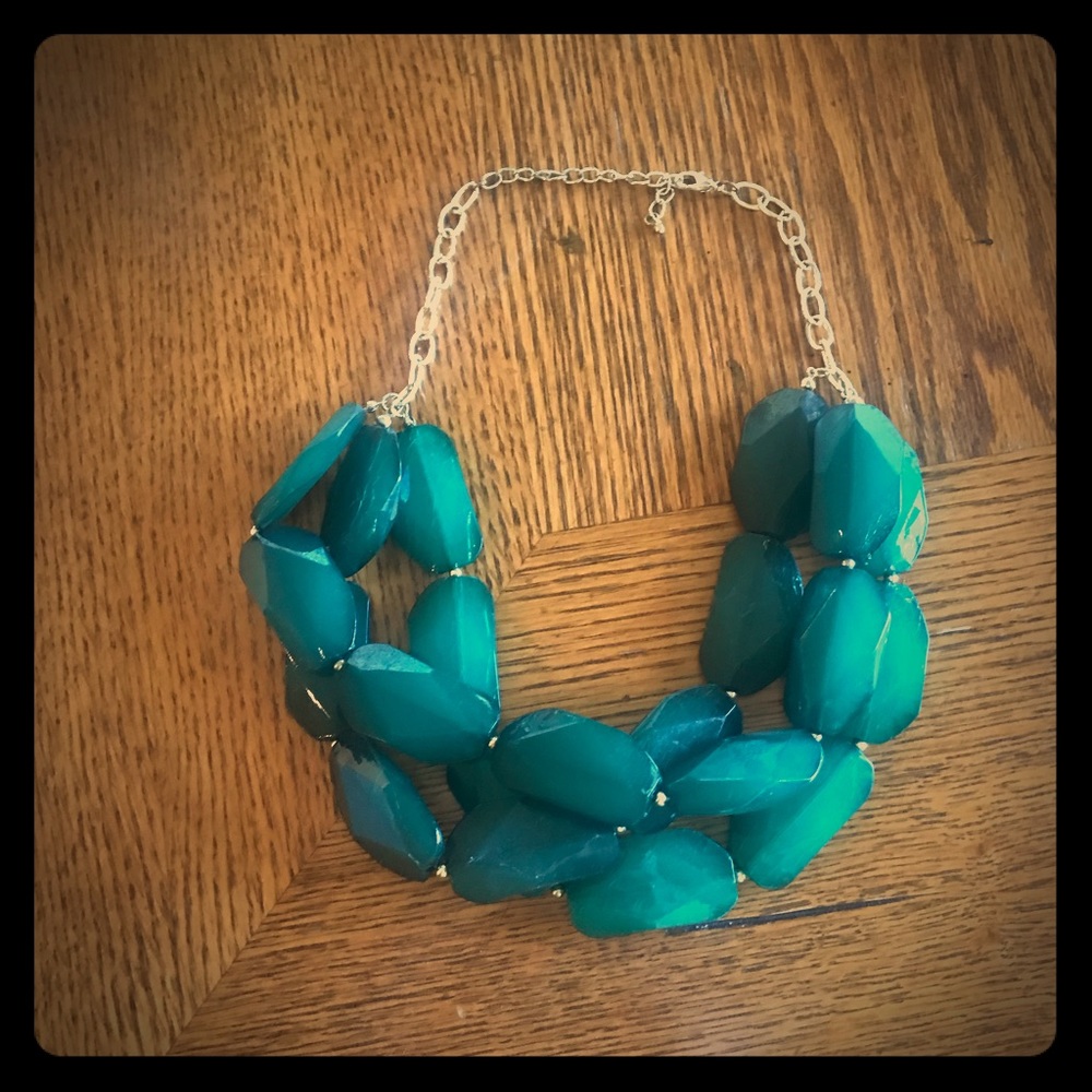 Green stone necklace